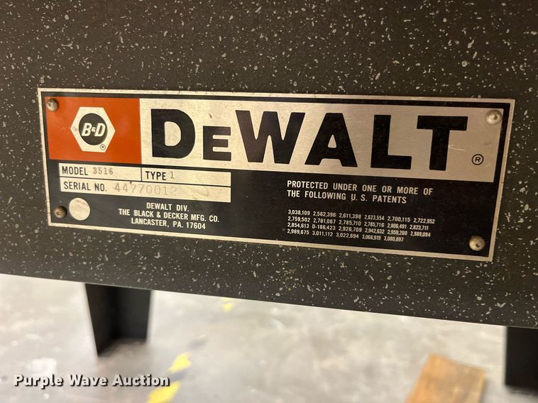image for item MG9408 DeWalt 3516  radial arm saw
