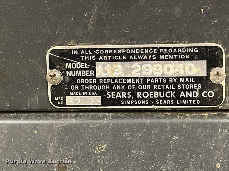 image for item MG9410 Sears Craftsman 113-299040  table saw