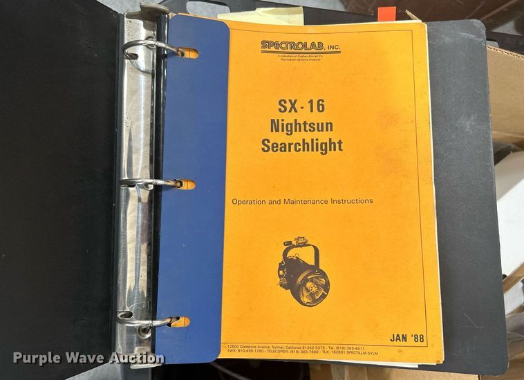 image for item MG9976 (3) Spectrolab SX419 helicopter search lights