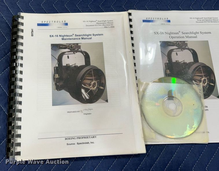 image for item MG9976 (3) Spectrolab SX419 helicopter search lights