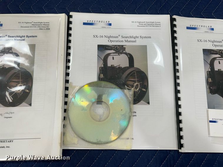 image for item MG9976 (3) Spectrolab SX419 helicopter search lights