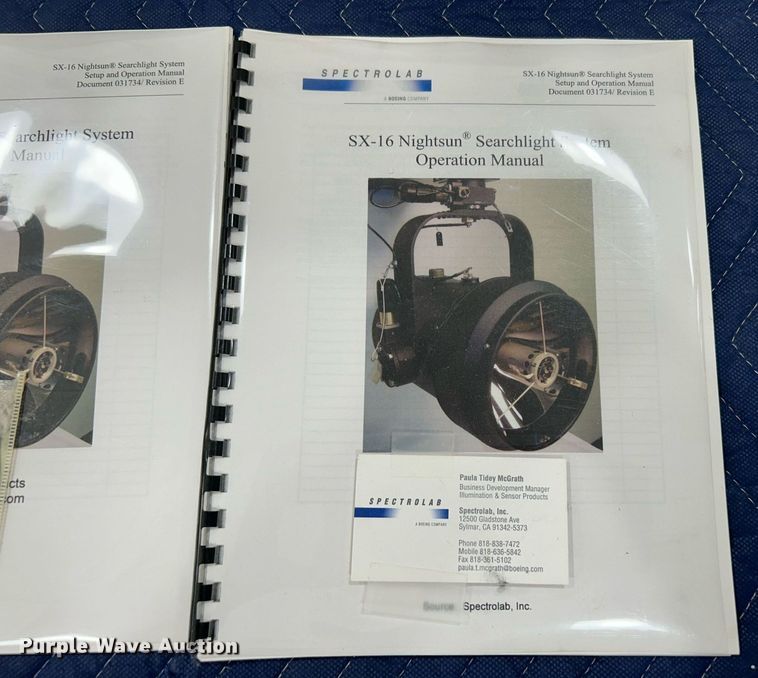 image for item MG9976 (3) Spectrolab SX419 helicopter search lights