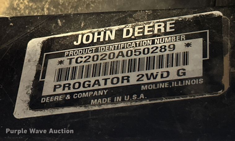 image for item ML9129 2005 John Deere Pro Gator 2020  utility vehicle