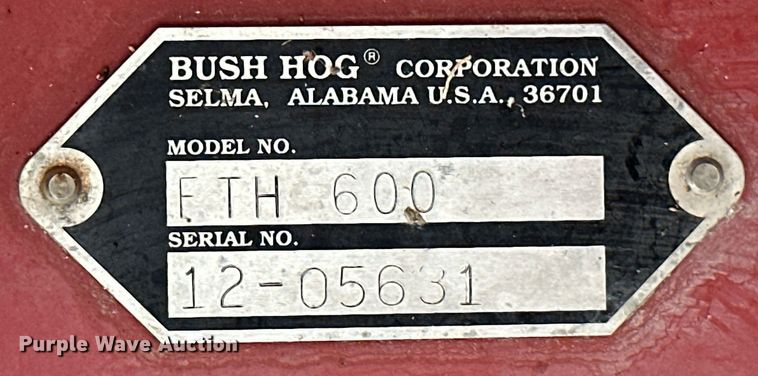 image for item ML9130 Bush Hog FTH600  rotary mower