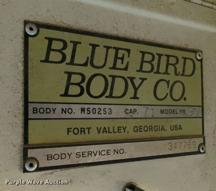 image for item MY9492 1990 Blue Bird  TC2000  school bus