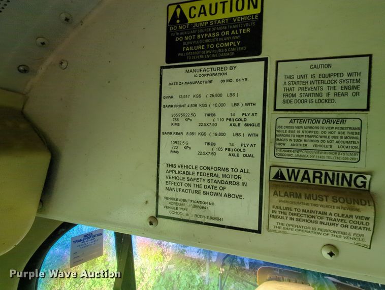 image for item MY9496 2005 International CE  school bus