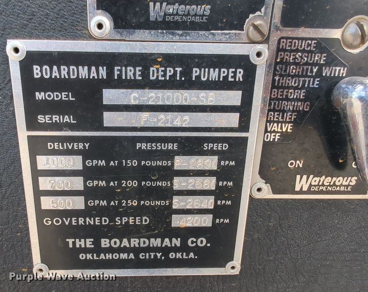 image for item MY9916 1975 Chevrolet  fire truck