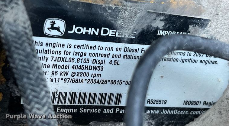 image for item NA9083 2007 John Deere 444J  high lift wheel loader