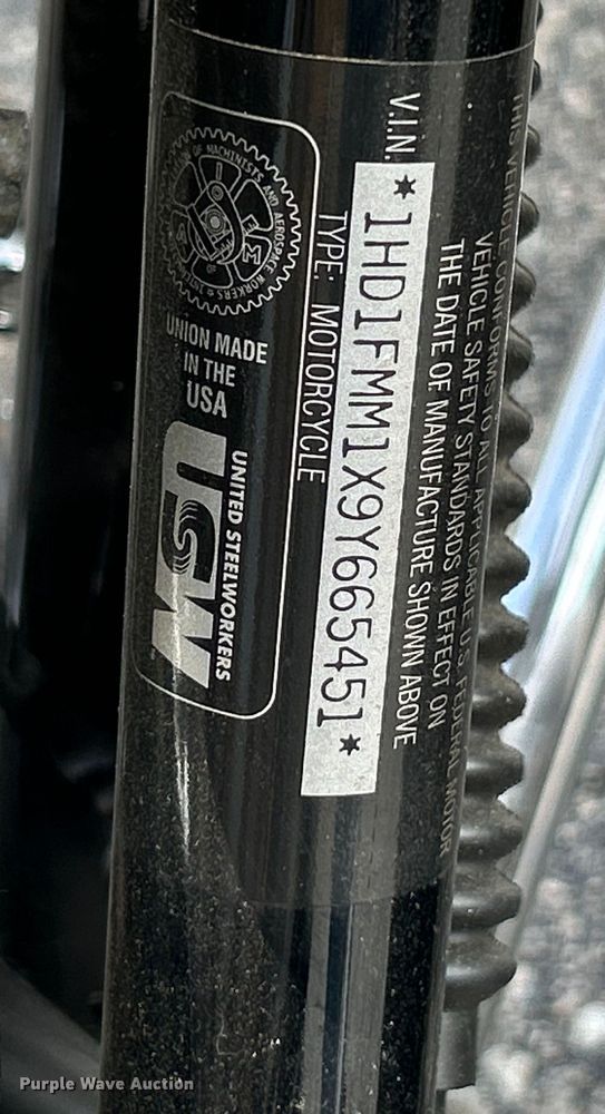 image for item NL9399 2009 Harley Davidson Electra Glide FLHTP Police  motorcycle