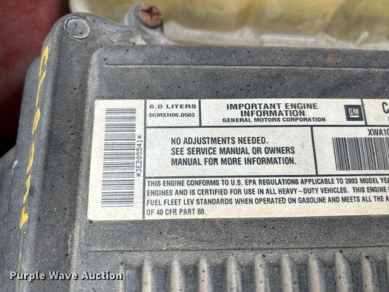 image for item NL9401 2003 Chevrolet Silverado 3500  dump bed pickup truck