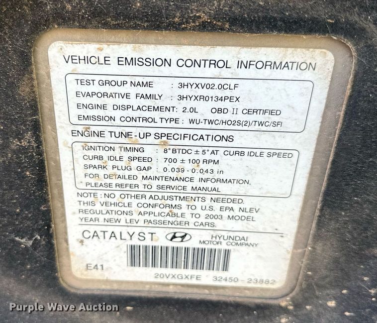 image for item NP9982 2003  Hyundai Elantra