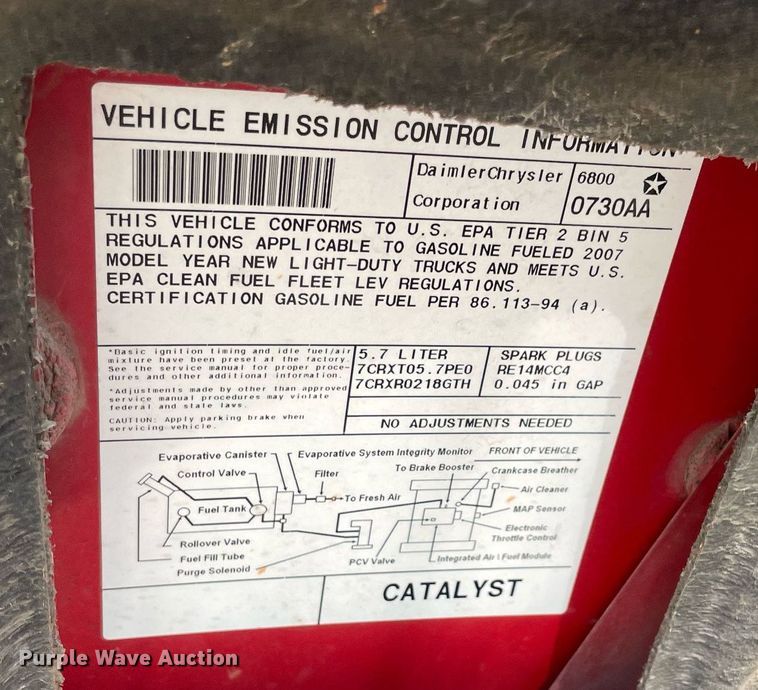 image for item NT9431 2007 Dodge Ram 1500  Quad Cab pickup truck