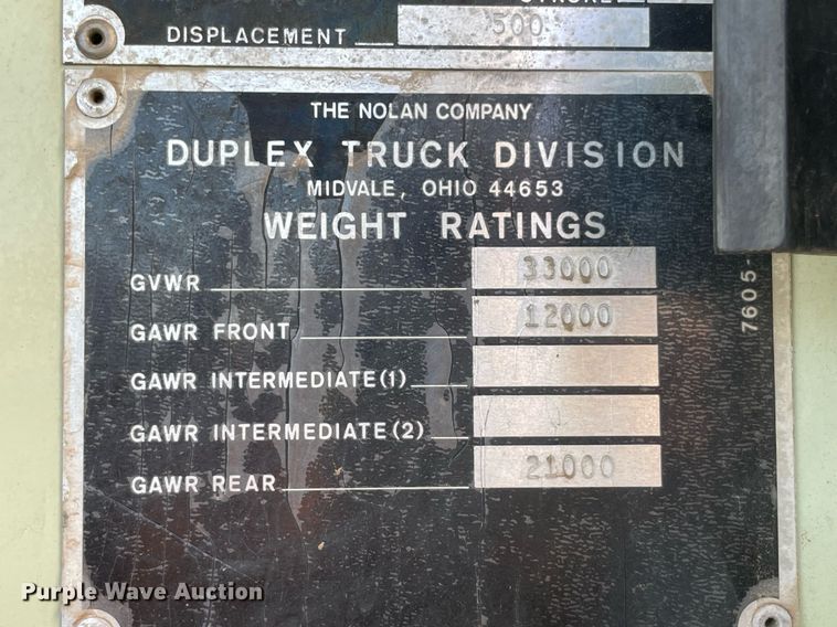 image for item NT9433 1985 Duplex 26109-85  fire truck