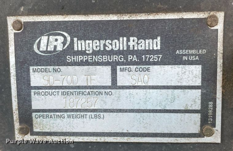 image for item NT9440 Ingersoll Rand SD-70D TF  single drum roller