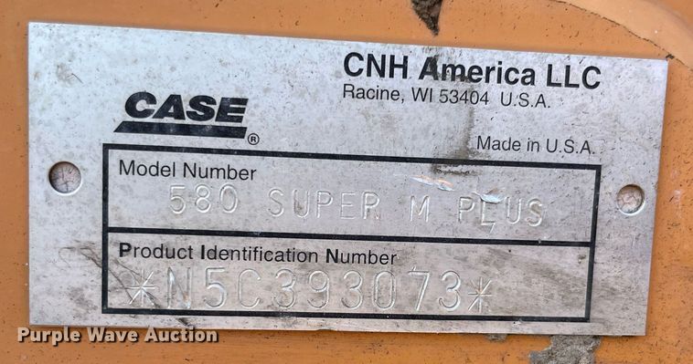 image for item NT9442 2005 Case 580 Super M Plus  backhoe