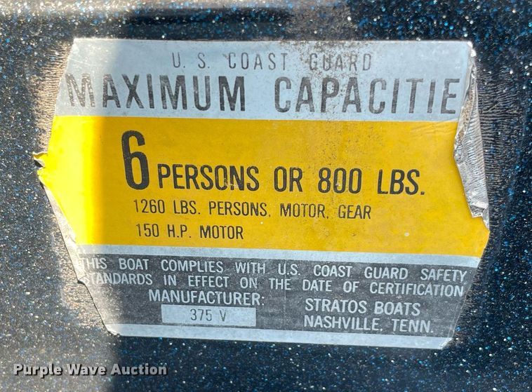 image for item NT9447 1985 Stratos 375-V  boat