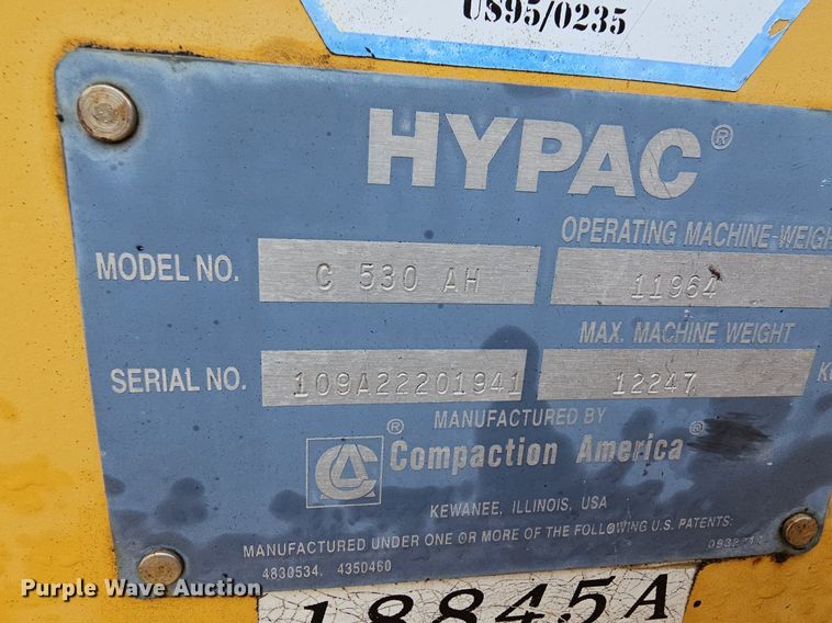 image for item NT9923 2002 Hypac C530AH  pneumatic roller