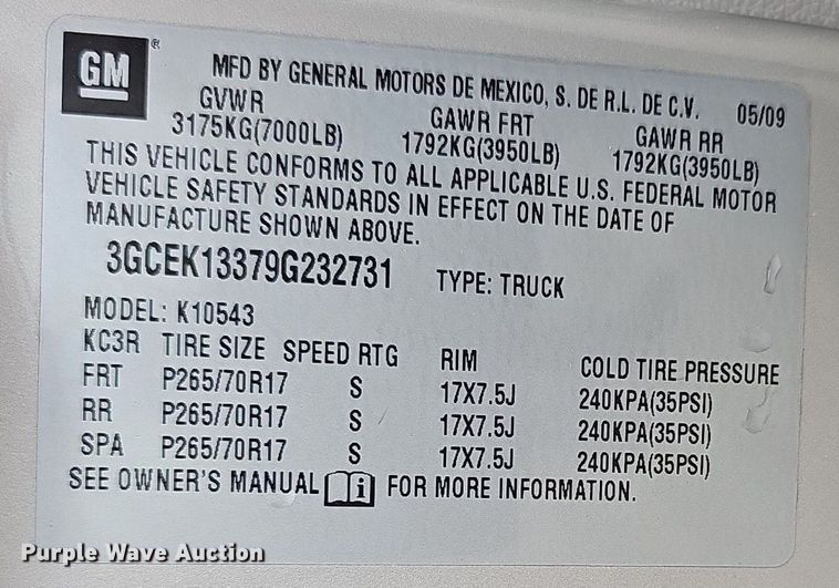 image for item NT9927 2009 Chevrolet Silverado 1500  Crew Cab pickup truck