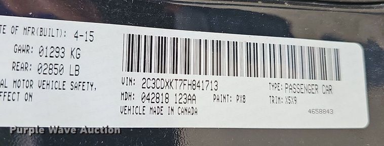 image for item NT9929 2015 Dodge Charger Police