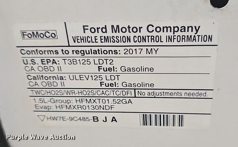 image for item NT9931 2017 Ford Escape  SUV