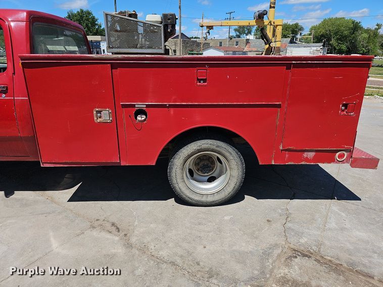 image for item NU9083 1992 Dodge D350  utility bed pickup truck