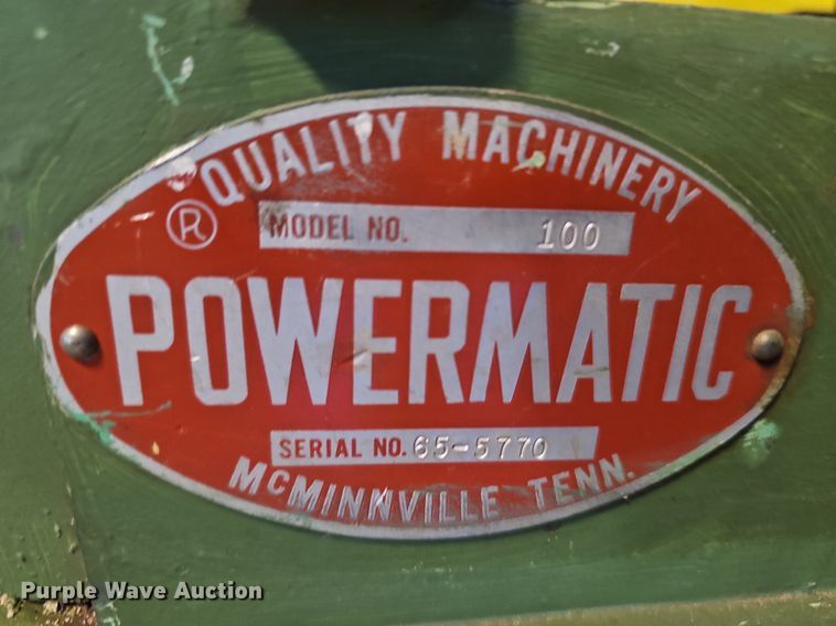 image for item NU9144 Powermatic 100  planer