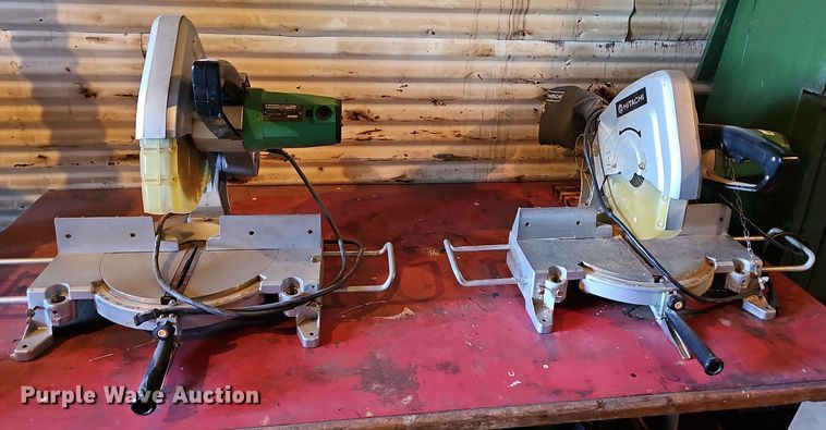 image for item NU9145 (2) Hitachi 10" miter saws