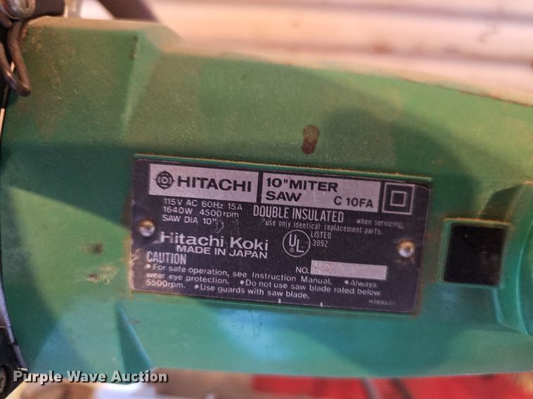 image for item NU9145 (2) Hitachi 10" miter saws
