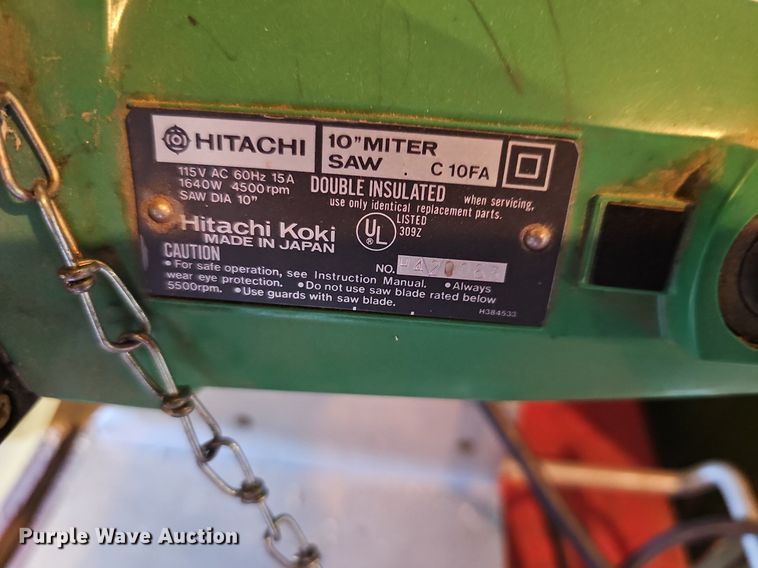 image for item NU9145 (2) Hitachi 10" miter saws