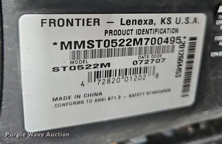 image for item NU9179 2007 Frontier ST0622M  snow blower