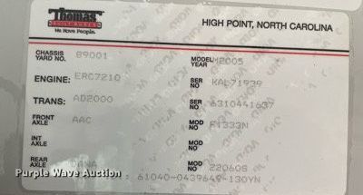 image for item NY9595 2005 Thomas Built Saf-T-Liner MVP  bus