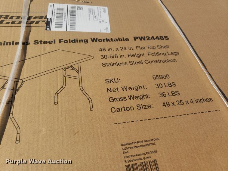 image for item OB9736 (22) stainless steel tables