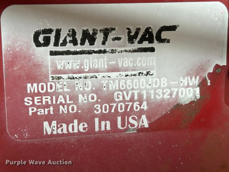 image for item OK9760 Giant-vac  leaf vacuum
