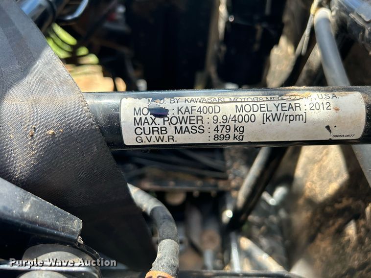 image for item DI7997 2012 Kawasaki KAF400D Mule 610 XC  utility vehicle