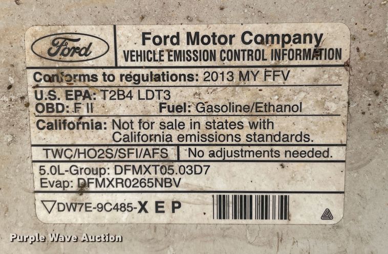 image for item DK2487 2013 Ford F150  SuperCab pickup truck