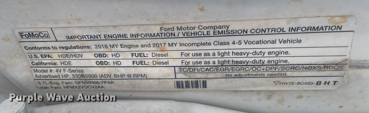 image for item DK2488 2017 Ford F550  SuperCab utility / service truck