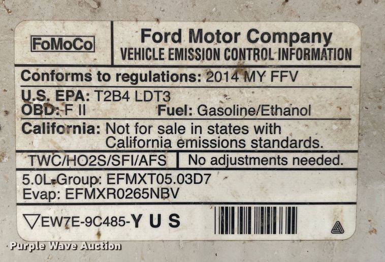 image for item DK2490 2014 Ford F150  SuperCrew pickup truck