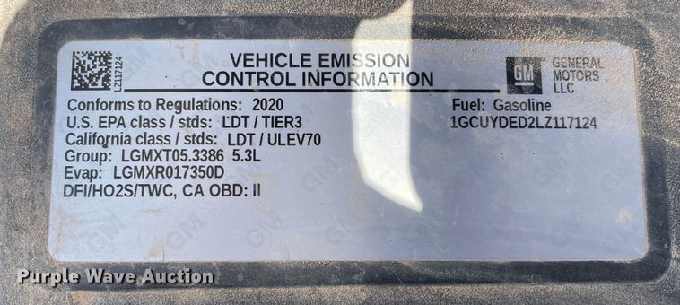 image for item DK2492 2020 Chevrolet Silverado 1500  Crew Cab pickup truck