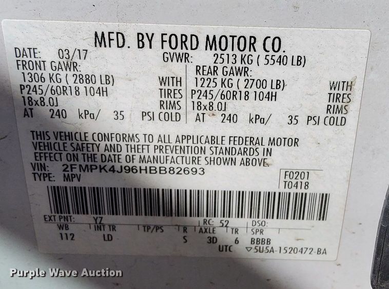 image for item DP3385 2017 Ford Edge SEL  SUV