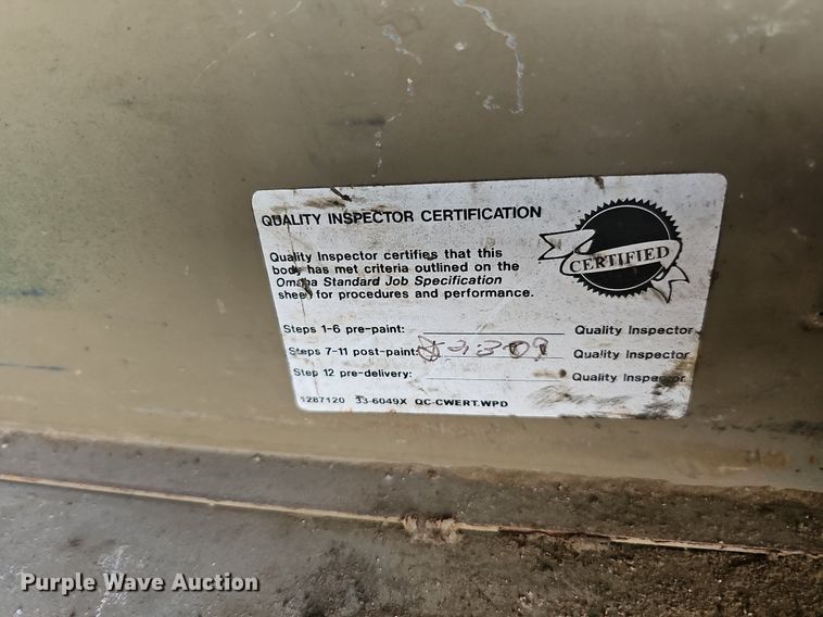 image for item DQ0154 Omaha Standard  service truck bed