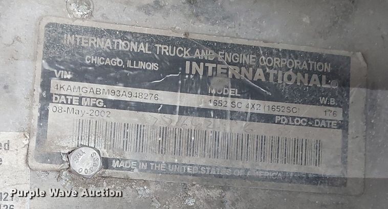 image for item DQ0186 2003 International 1652-SC  delivery truck