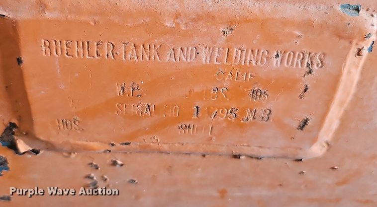 image for item DQ0194 1957 Buehler Tank and Welding Works  air compressor