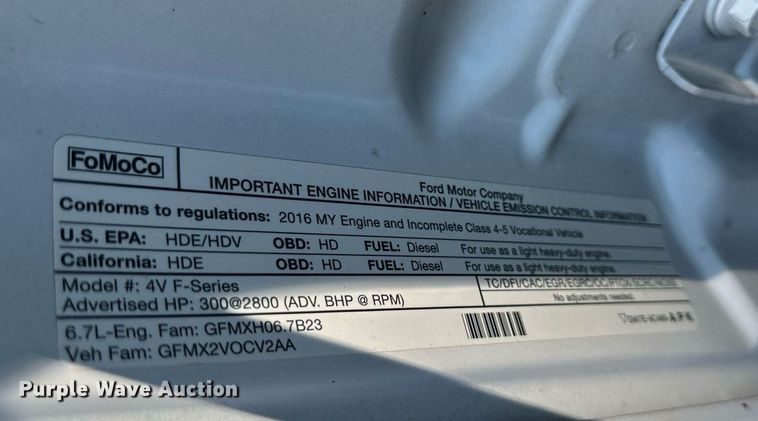 image for item DS2217 2016 Ford F450  utility / service truck