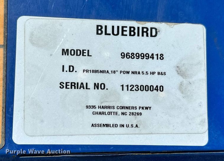 image for item HN9993 Blue Bird PR18 Power Rake  verticutter