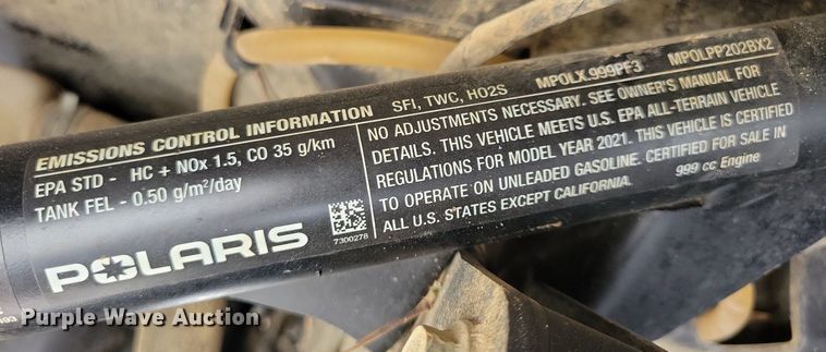 image for item IQ9832 2021 Polaris Ranger XP 1000  utility vehicle