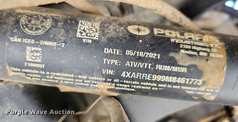 image for item IQ9832 2021 Polaris Ranger XP 1000  utility vehicle