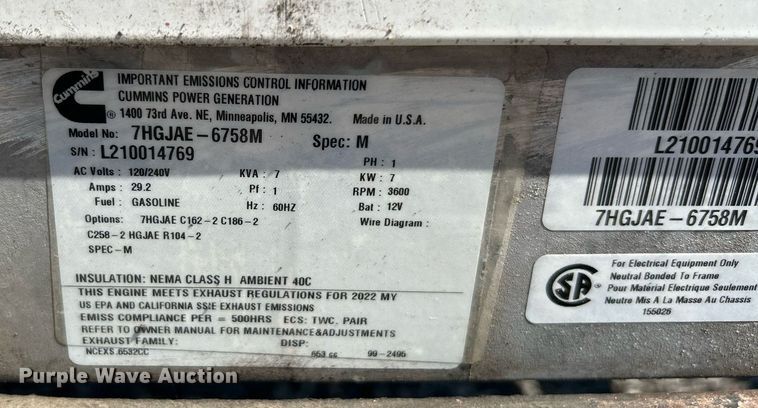 image for item KW9100 2008 Workhorse W62  utility / service truck