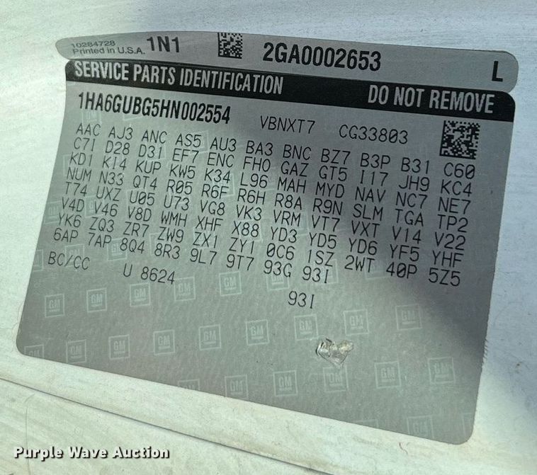 image for item LF9359 2017 Chevrolet Express G4500  shuttle bus