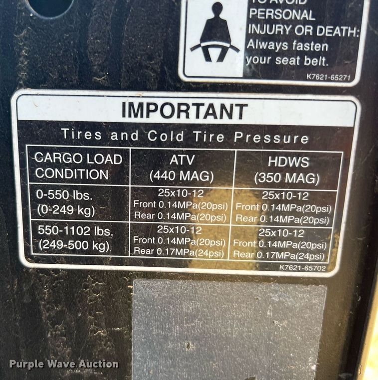 image for item LF9406 2017 Kubota RTV X1140  utility vehicle