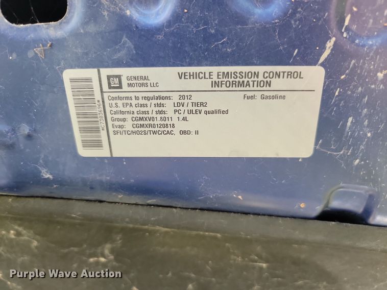 image for item LQ9108 2012 Chevrolet Cruze